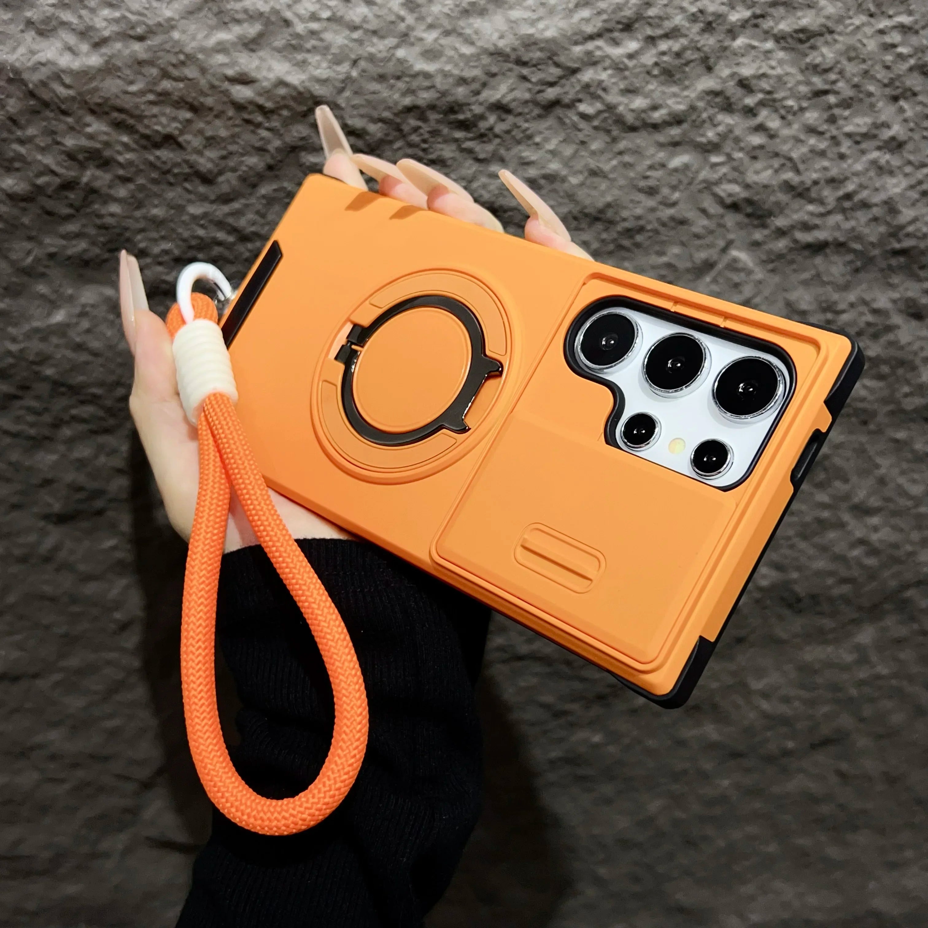 Magnetic armor case with stand for Galaxy S25