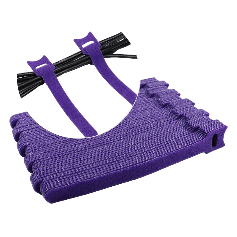 Lila Nylon Kabelbinder Set – Wiederverwendbare Riemen