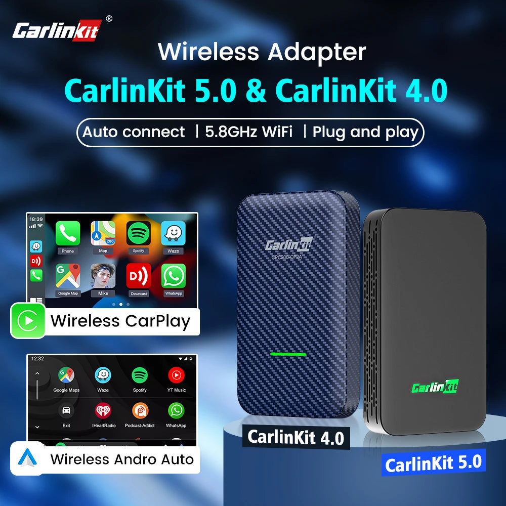 CarlinKit 5.0 & 4.0 Wireless CarPlay Android Auto