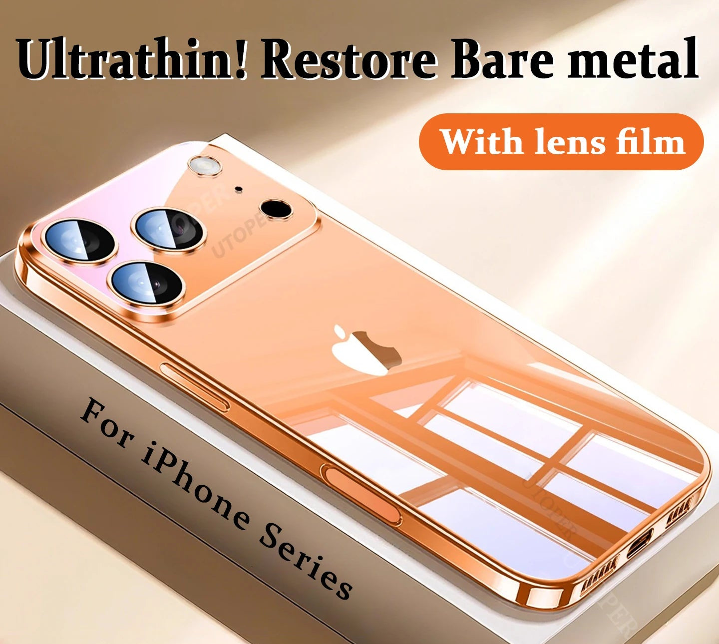 Transparente Anti-Fall-Hülle mit Linsenschutz iPhone 17