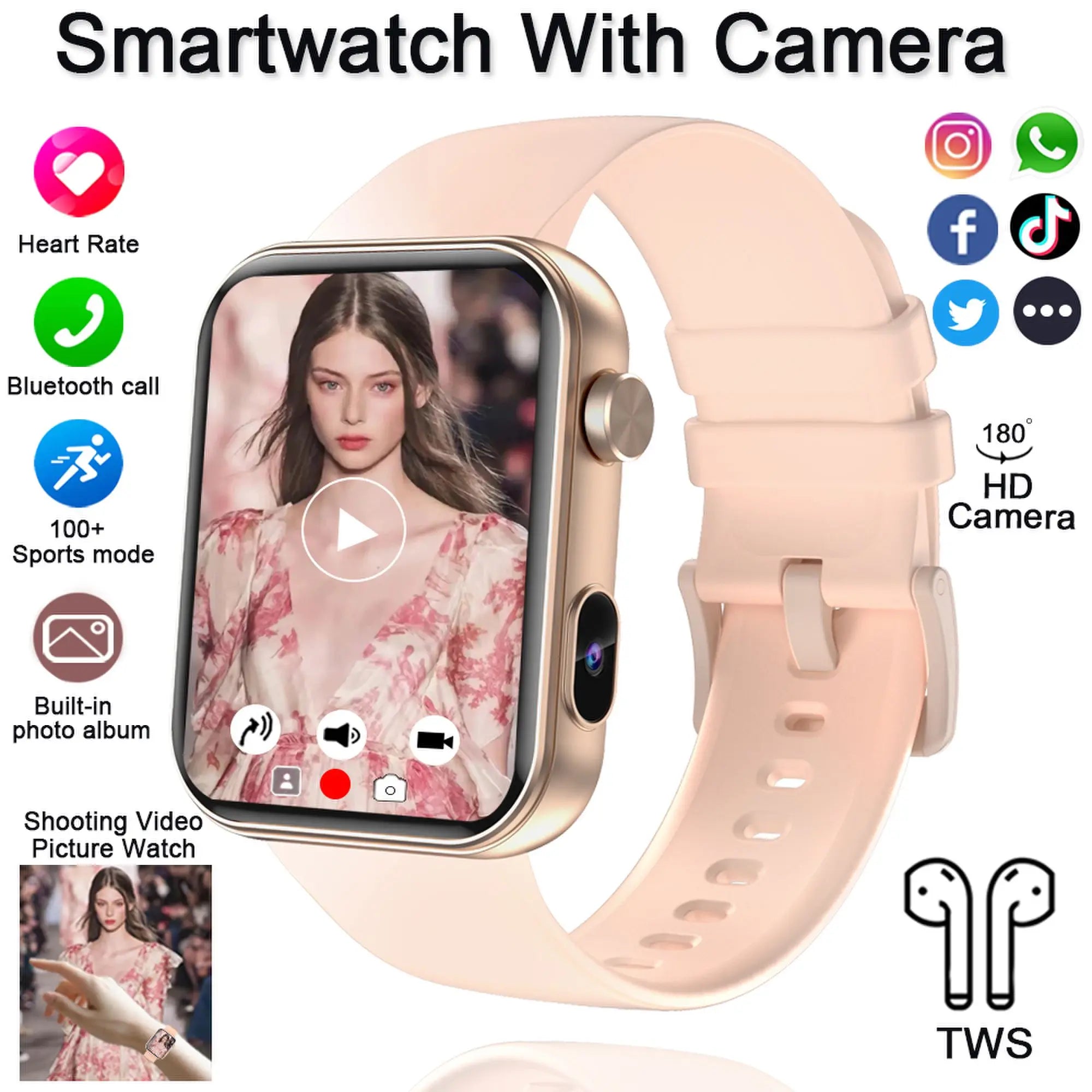 Multifunktionale 2025 Smartwatch mit Kamera & Fitness