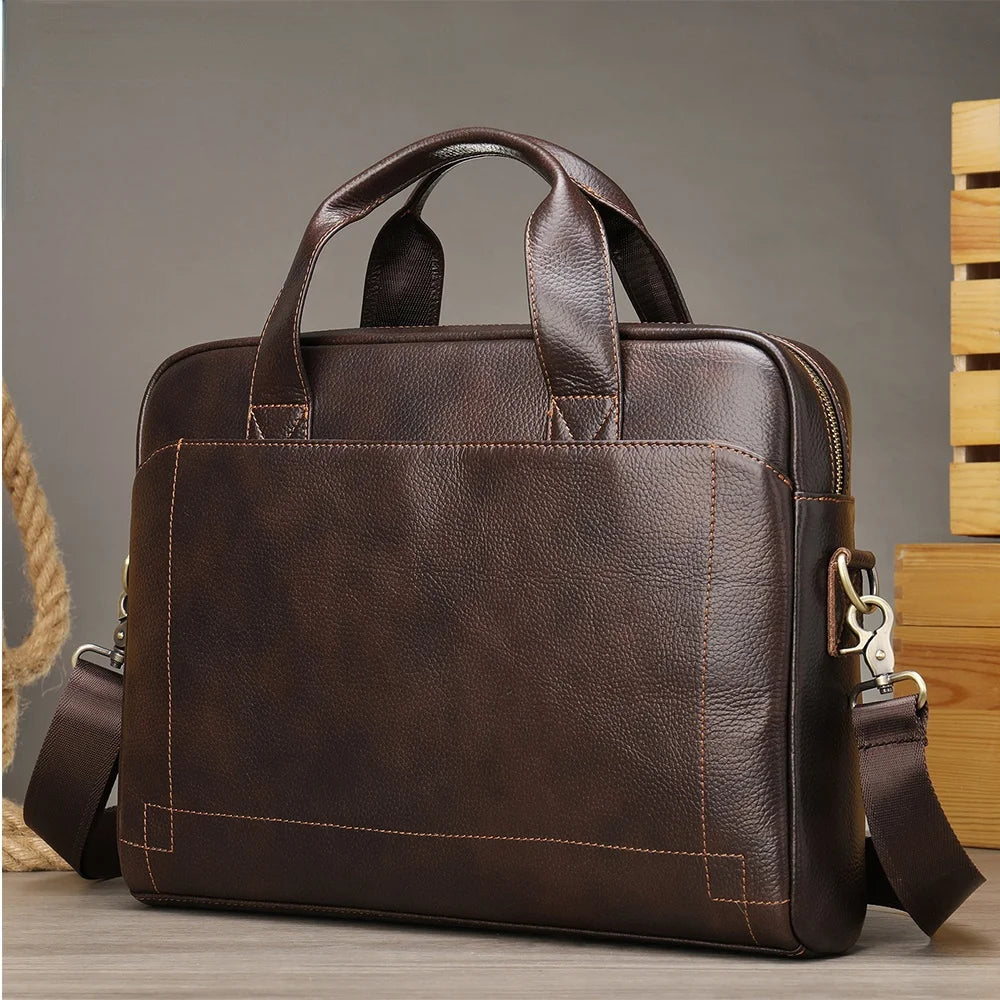 Genuine Leather Men's Laptop Bag 14-15 inch