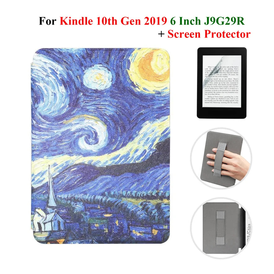 Étui + protection d'écran pour Kindle 10e génération 6 pouces