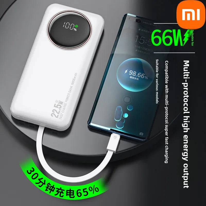 Powerbank 30000mAh mit Kabel & Schnellladeanzeige