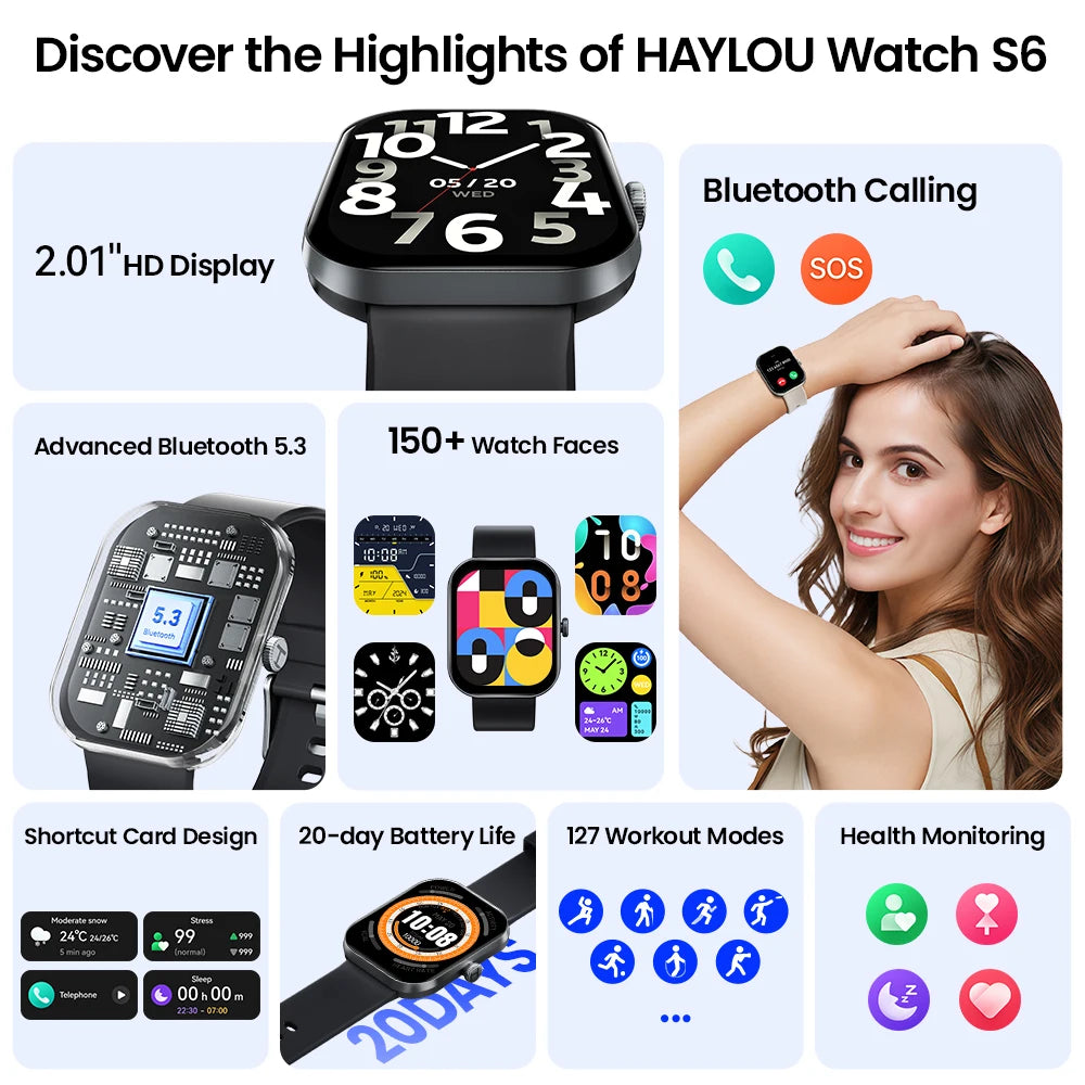 Smartwatch mit Anruf, Gesundheit & Wasserdicht IP68