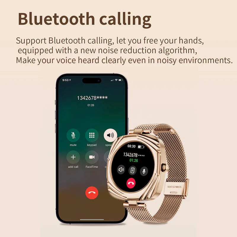 Elegante Damen-Smartwatch 2025 mit AMOLED & NFC
