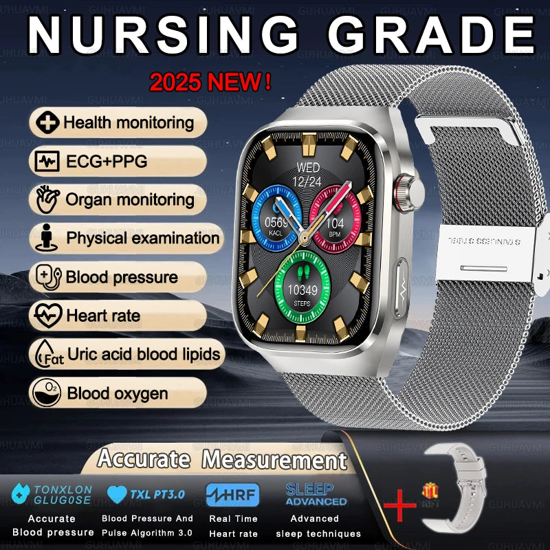 Gesundheits-Smartwatch 2025 mit Uric & Blutlipide