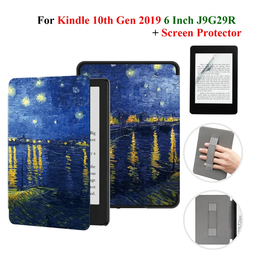 Étui + protection d'écran pour Kindle 10e génération 6 pouces