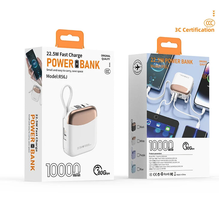 10000mAh Mini Schnelllade-Powerbank 66W