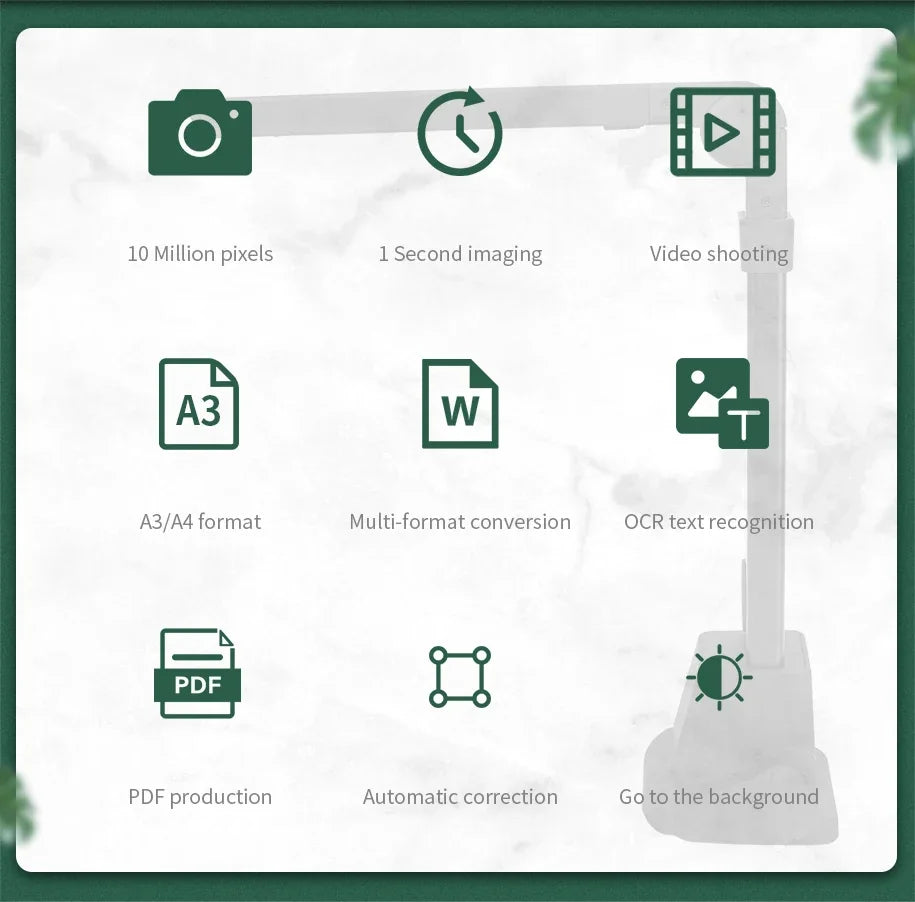 Mobiler A4 Buch- und Dokumentenscanner Pro