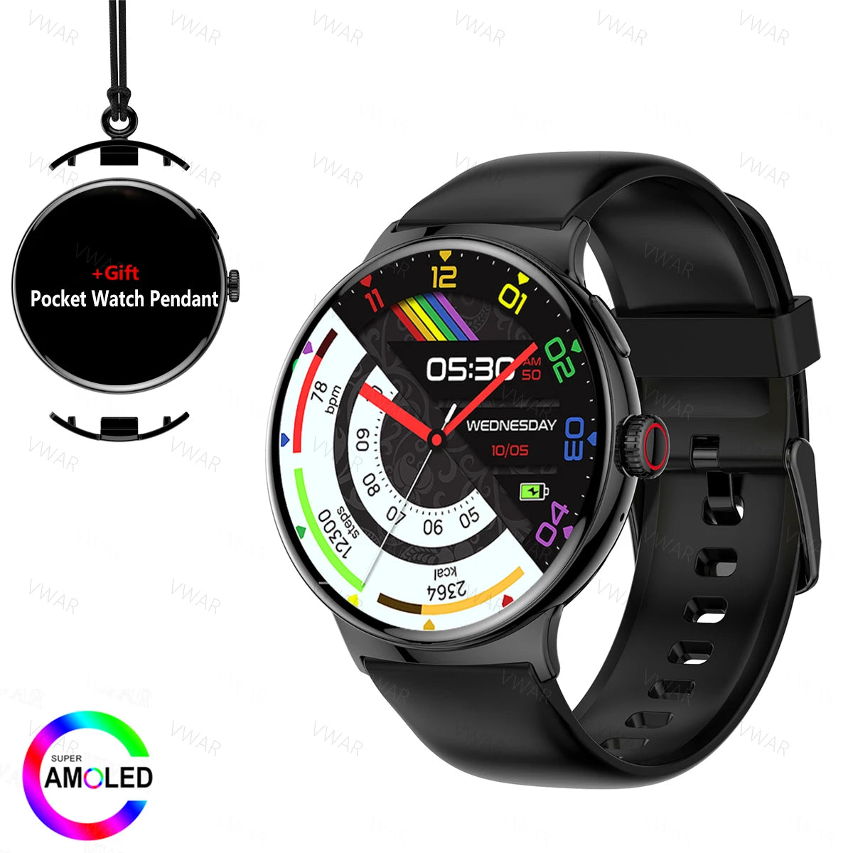 Moderne Smartwatch 1,43" AMOLED Bluetooth Anruf Musik