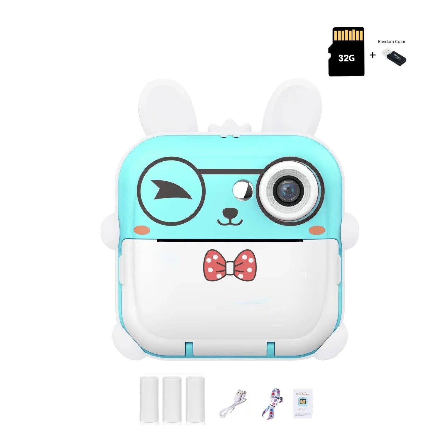 Kinder 1080P HD Digitalkamera Mini Thermodrucker