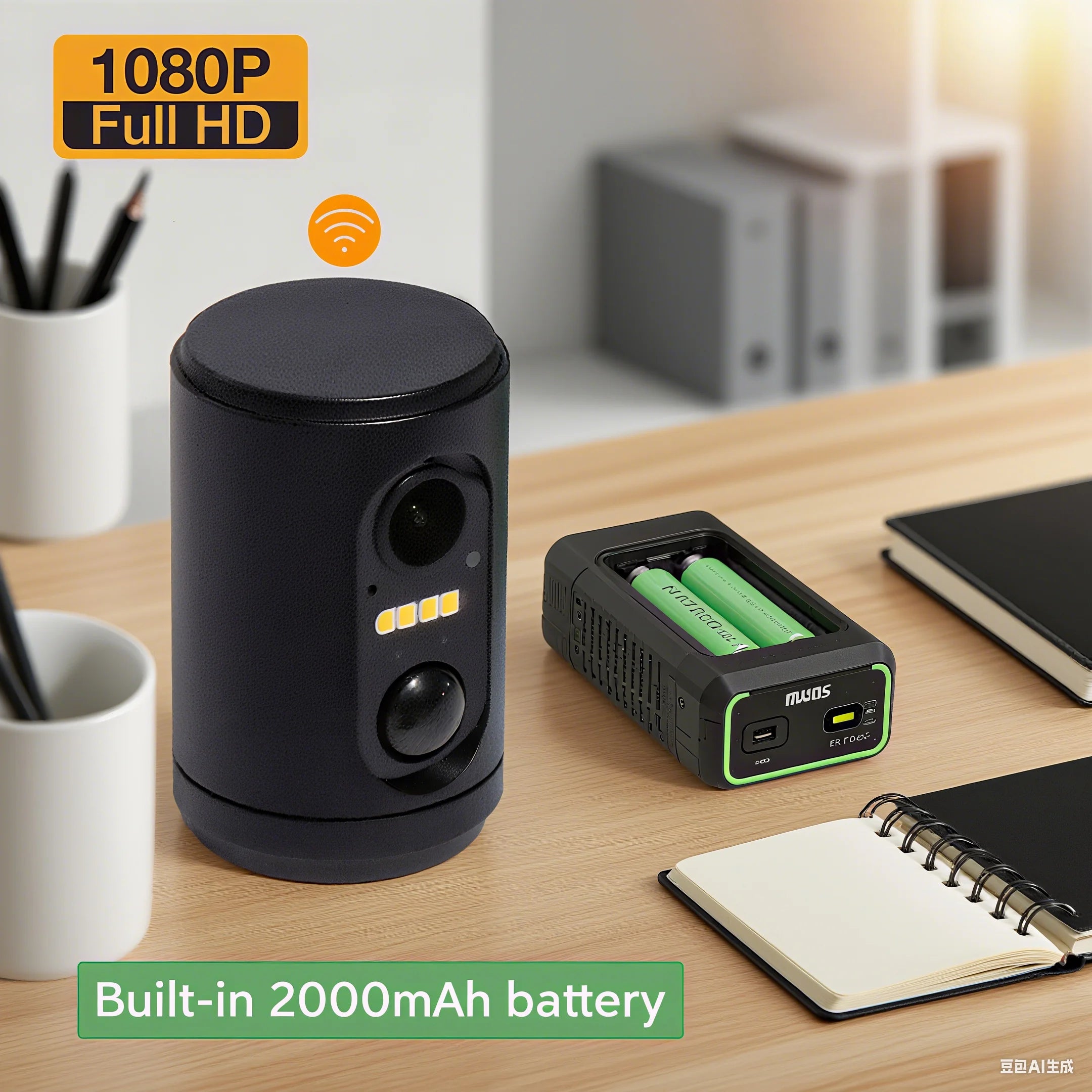 Mini WLAN Kamera Akku PIR Bewegungserkennung HD