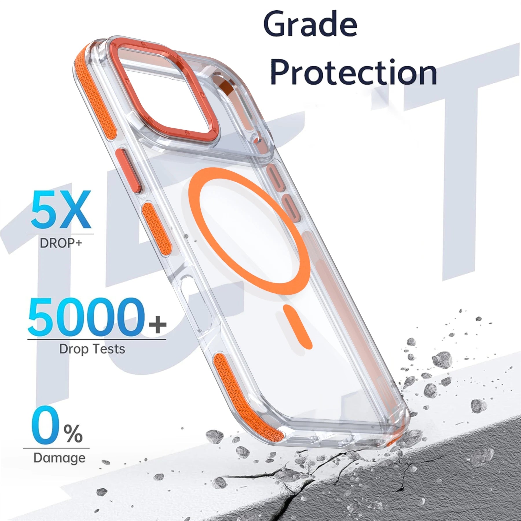 Luxury magnetic MagSafe Clear case for iPhone