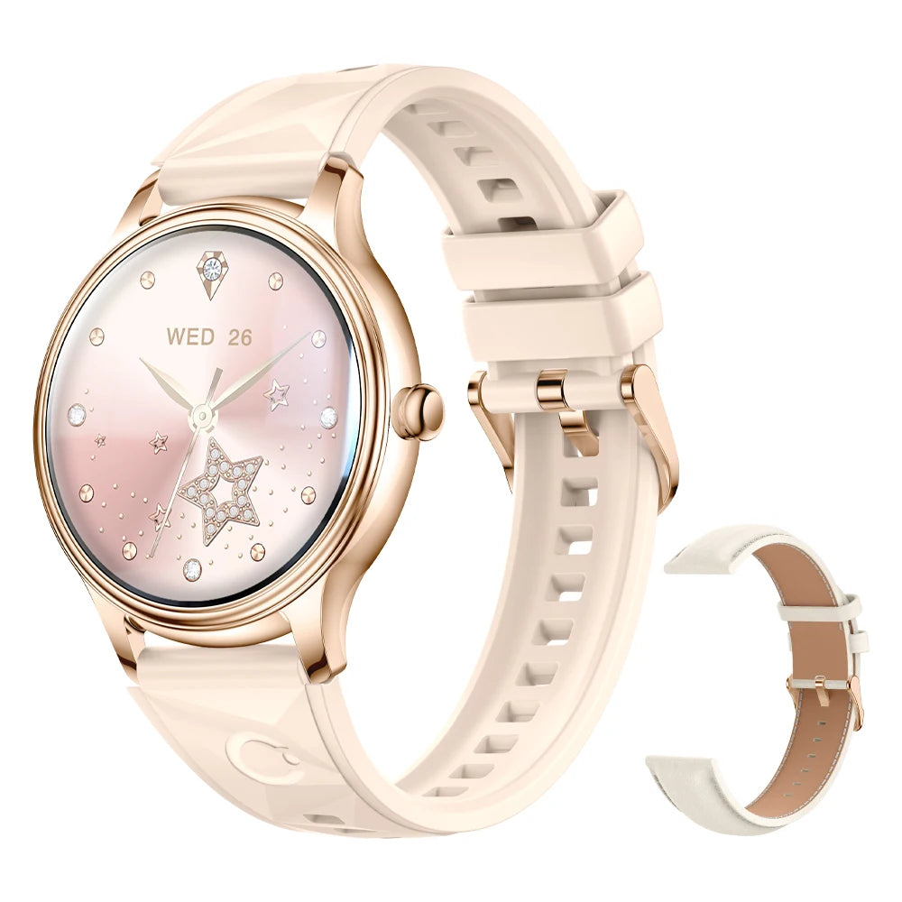 Ultradünne Smartwatch 1,32" AMOLED Damen Gesundheit