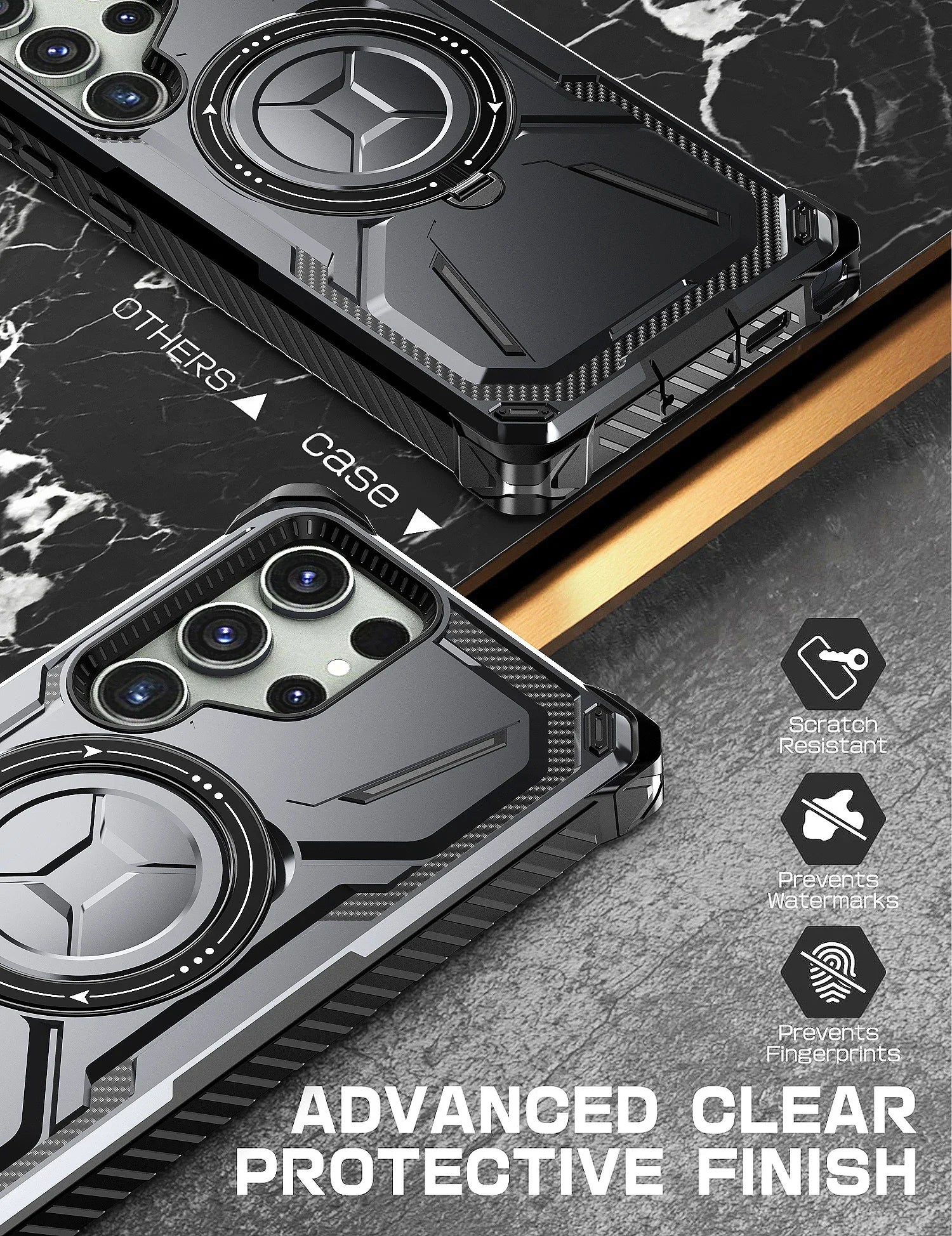 Metal case with magnet & stand