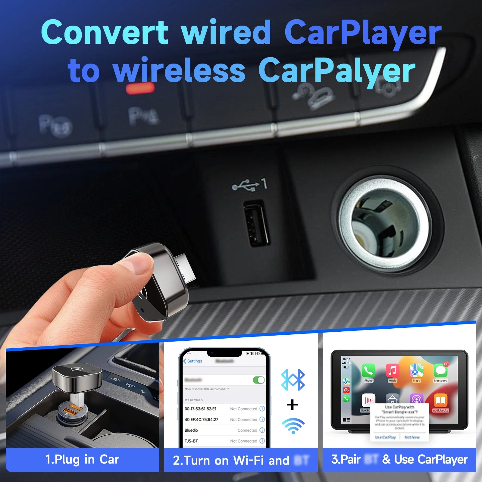 2025 Mini Wireless CarPlay Adapter