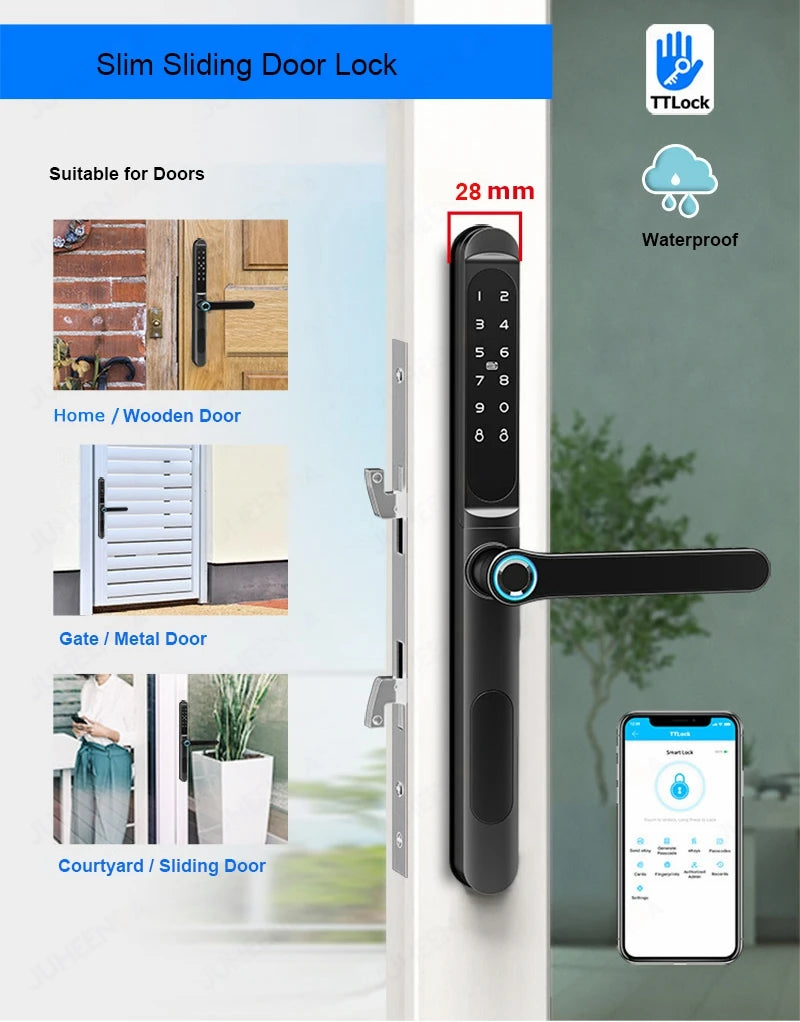 TTLock Aluminium Smart Türschloss Fingerabdruck Passwort RFID