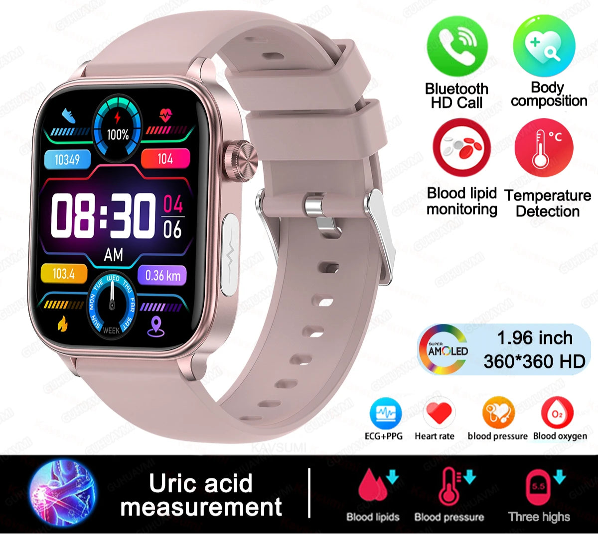 Intelligente Gesundheits-Smartwatch mit Blutdiagnose