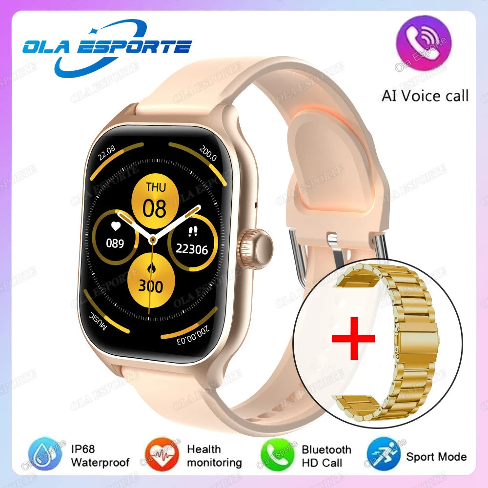 Smartwatch Herren Damen AMOLED Bildschirm 100+ Modi