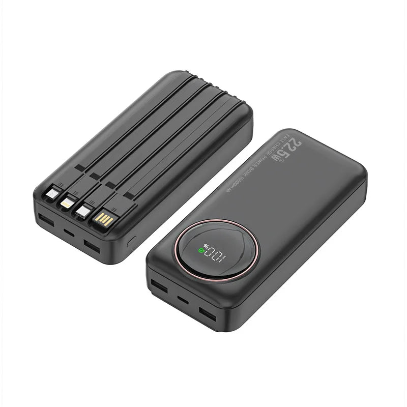 Powerbank 30000mAh mit Kabel & Schnellladeanzeige