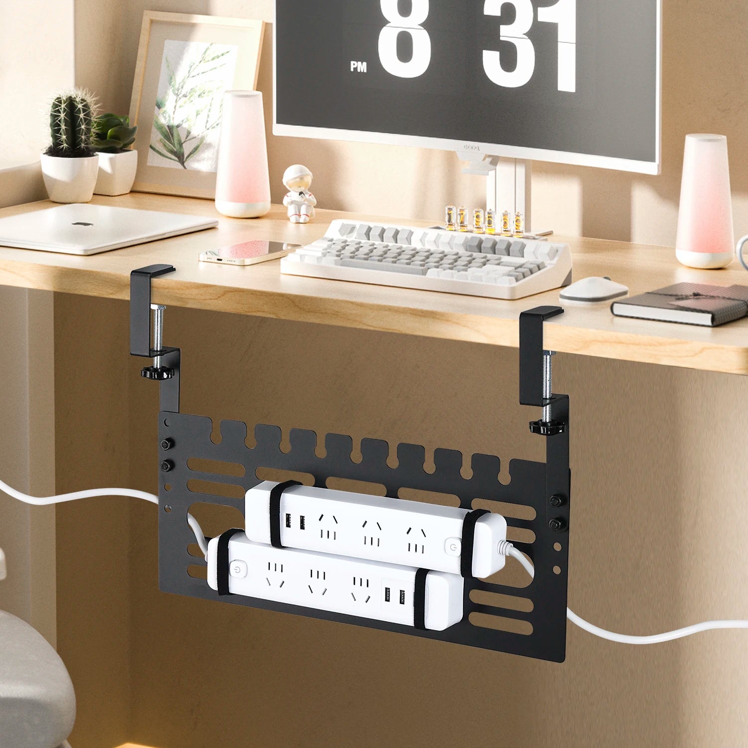 Tisch-Kabelmanagement Rack platzsparend Schreibtisch Organizer