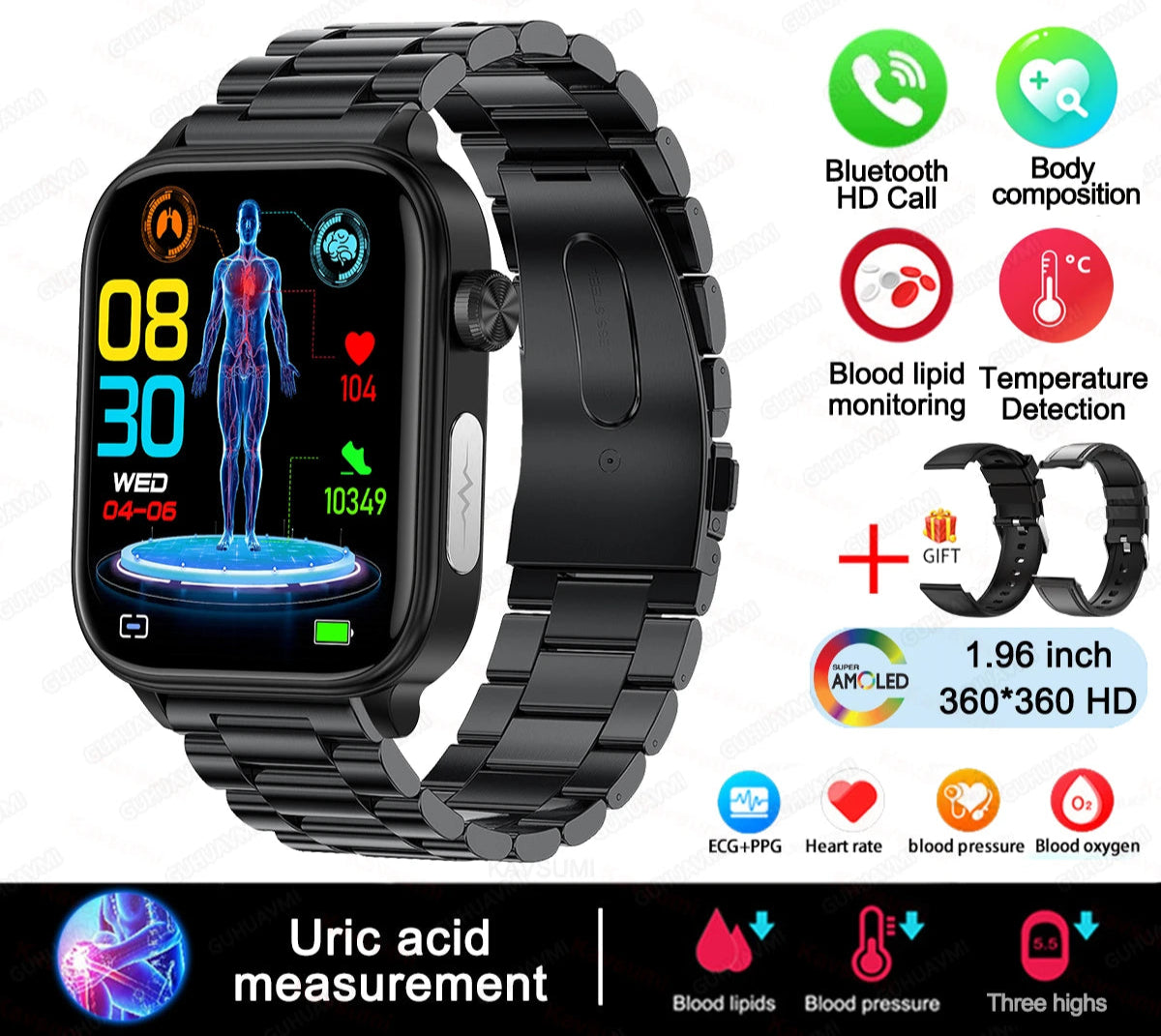 Intelligente Gesundheits-Smartwatch mit Blutdiagnose