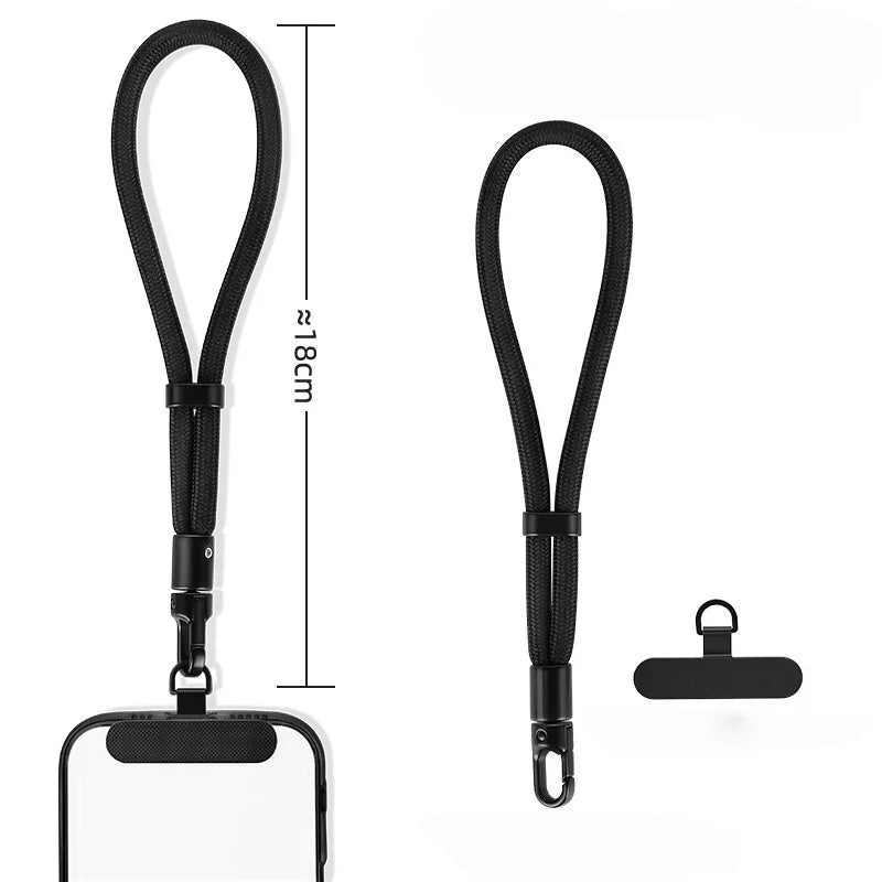 Kurzes Handy-Lanyard mit Anti-Drop-System, verstellbar