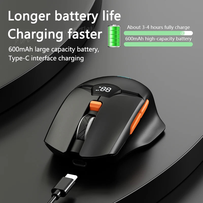 Gaming Bluetooth Maus mit Display & Silent Klicks