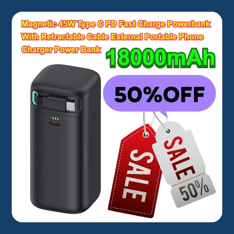 Magnetische 18000mAh 45W PD Powerbank