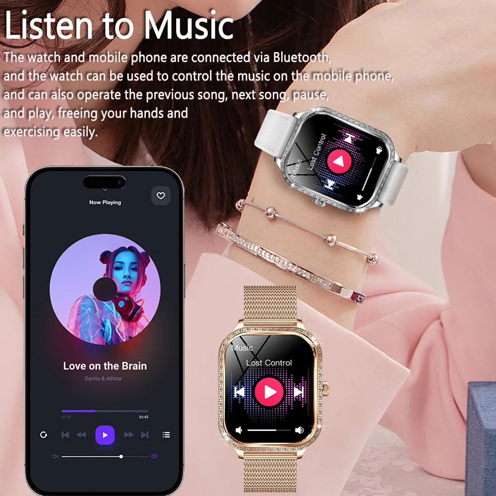 Elegante Damen Fitness Smartwatch mit Anruffunktion