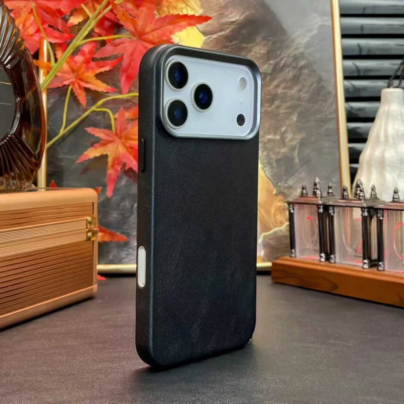 Magnetische Rindsleder Hülle für iPhone 17 Pro Max – Active Touch