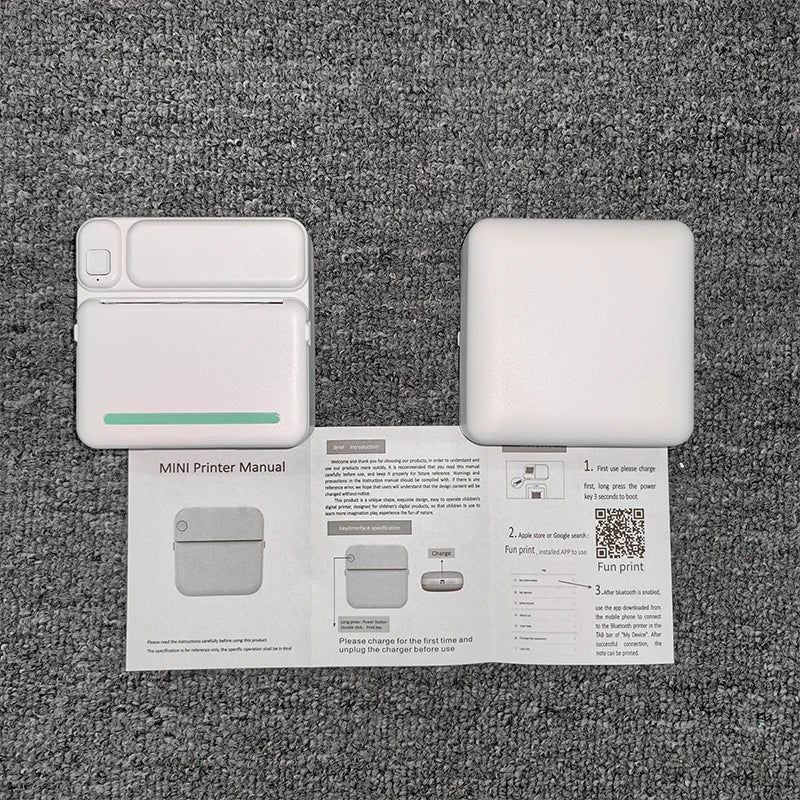 Mobiler Mini Thermodrucker C19 für Fotos & Etiketten