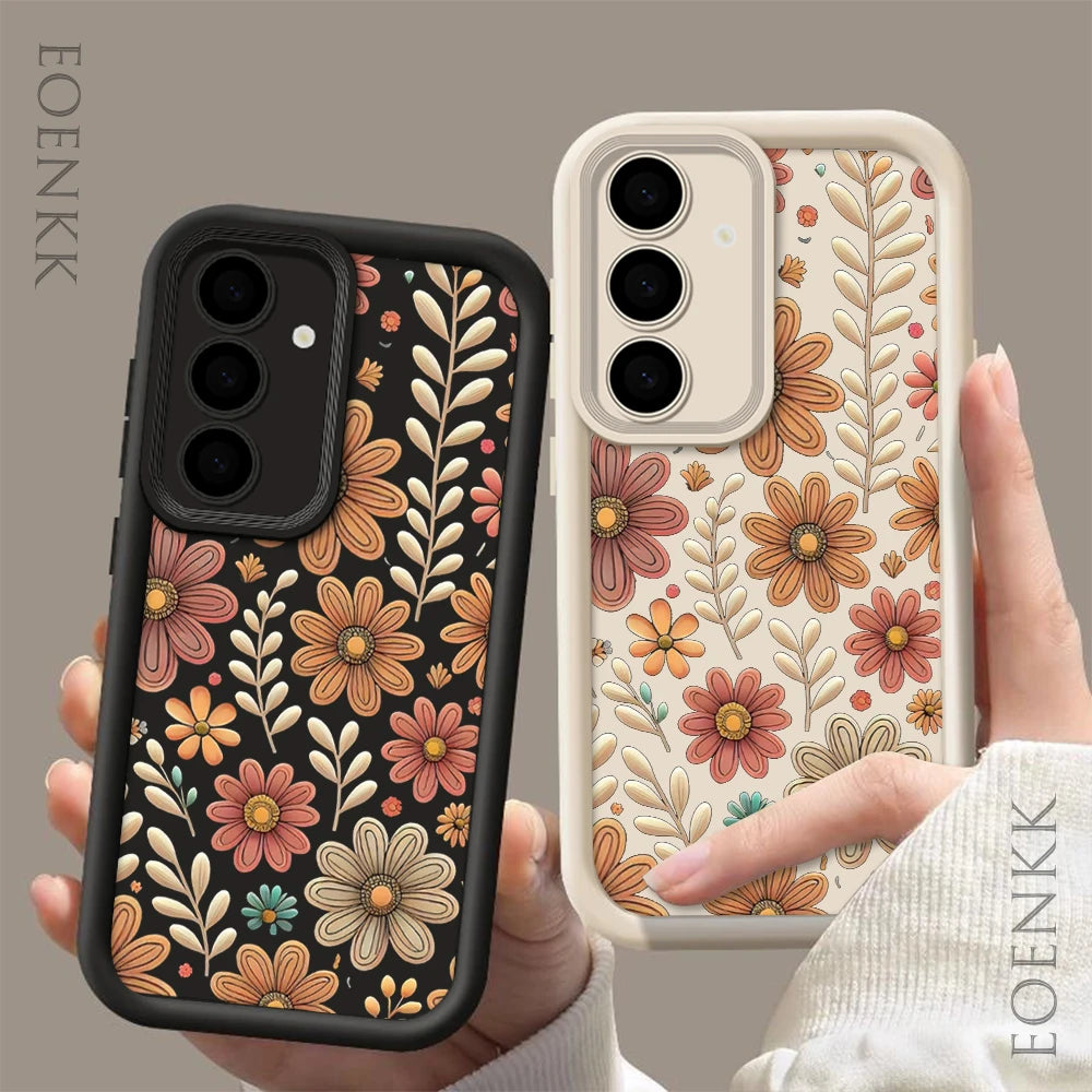 Leaf Pattern Silicone Case for Samsung Galaxy Models