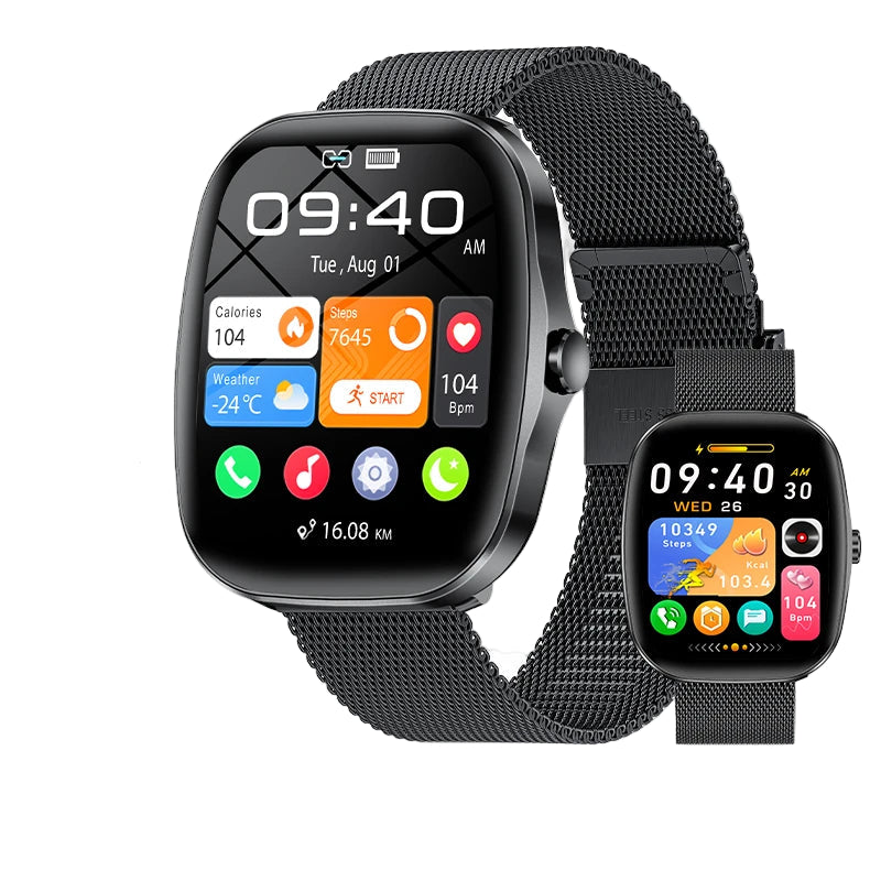 Elegante Smartwatch mit HD Touch & Herzfrequenz