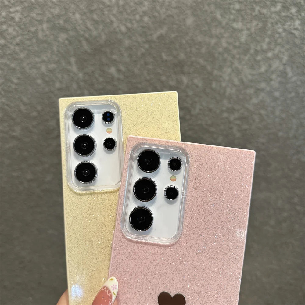 Glitzer Herz Hülle für Samsung Galaxy S25 S24 S23