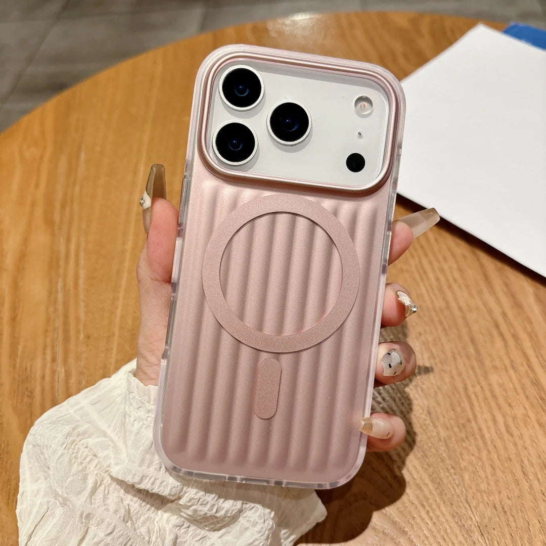 Luxuriöse Metall-Magnethülle für iPhone 17 Serie Matt