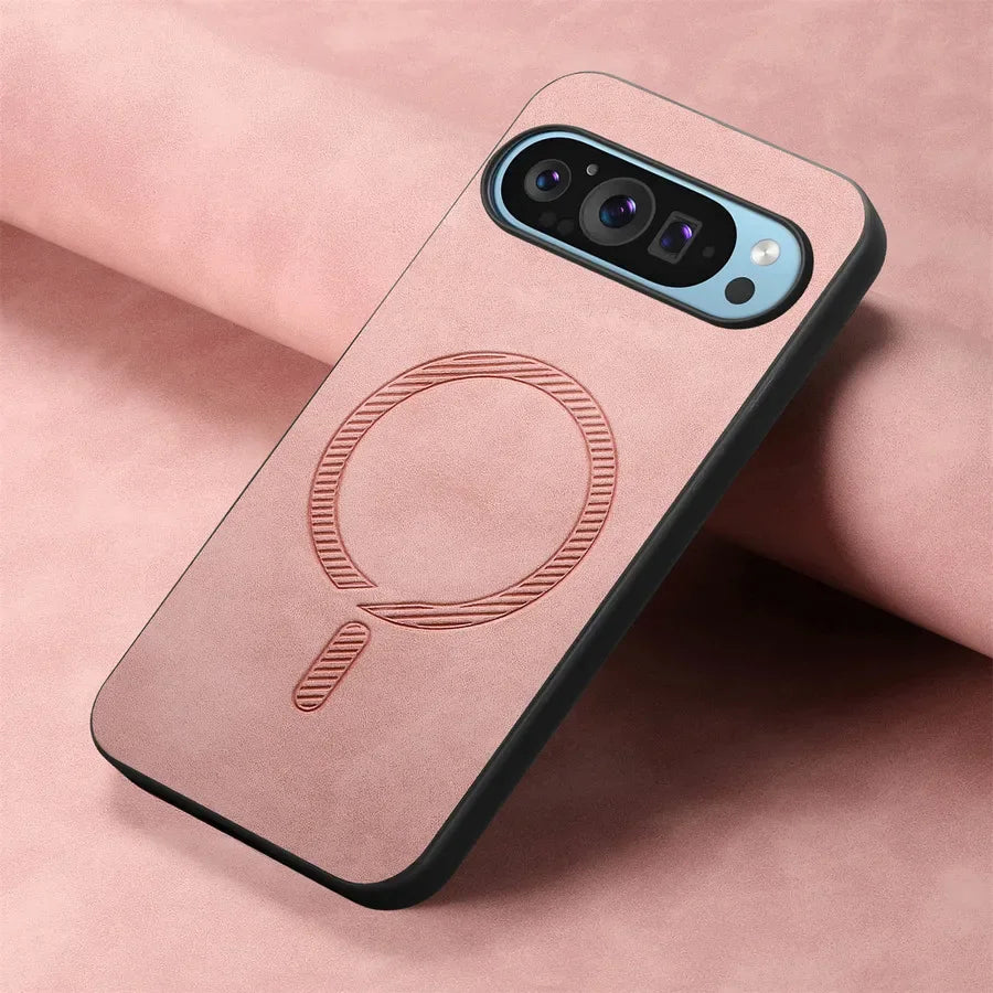 Luxury Leather Case for Pixel 9 Pro Magsafe