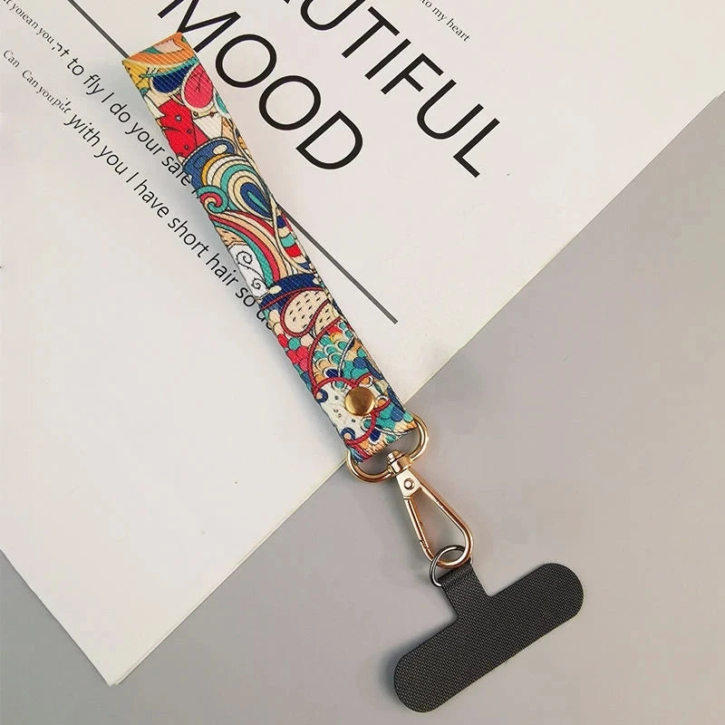 Universeller Handy-Lanyard mit Retro-Muster