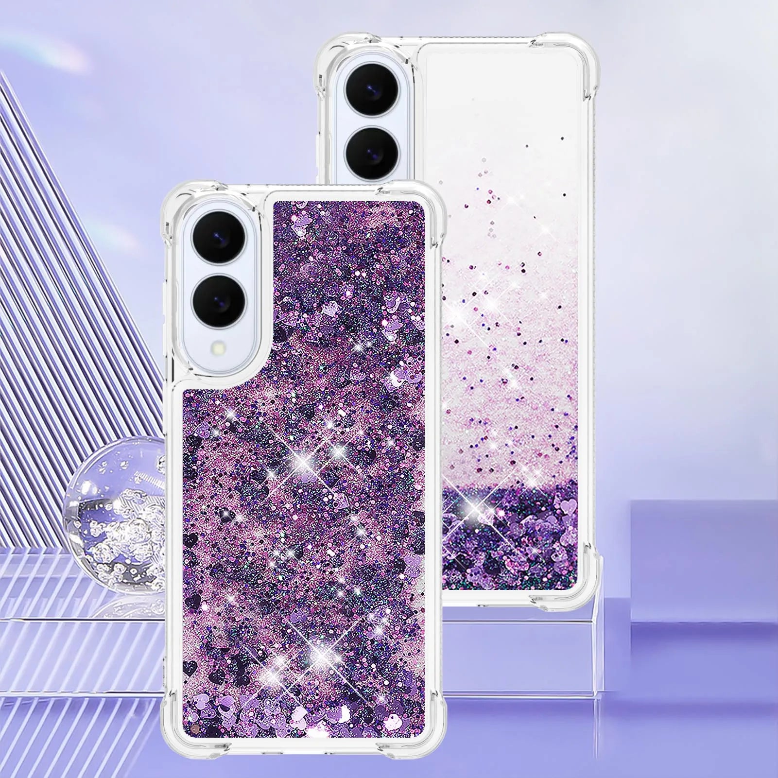 Glitzer Flüssig Hülle für Galaxy S21 bis S25