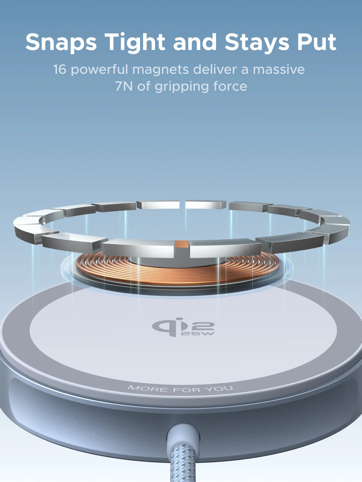 Magflow Qi2 25W Kabelloses iPhone Ladepad