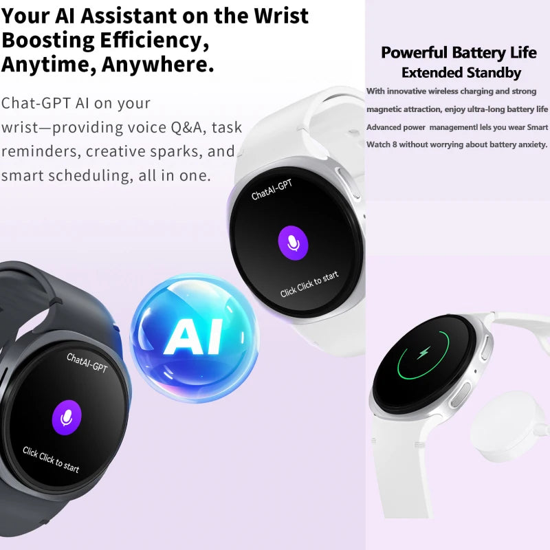 Neue 8 Mini GPS Smartwatch 2025 AMOLED Fitness