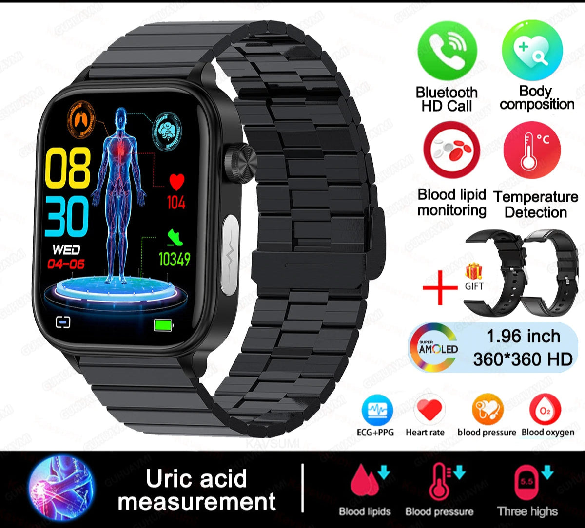 Intelligente Gesundheits-Smartwatch mit Blutdiagnose