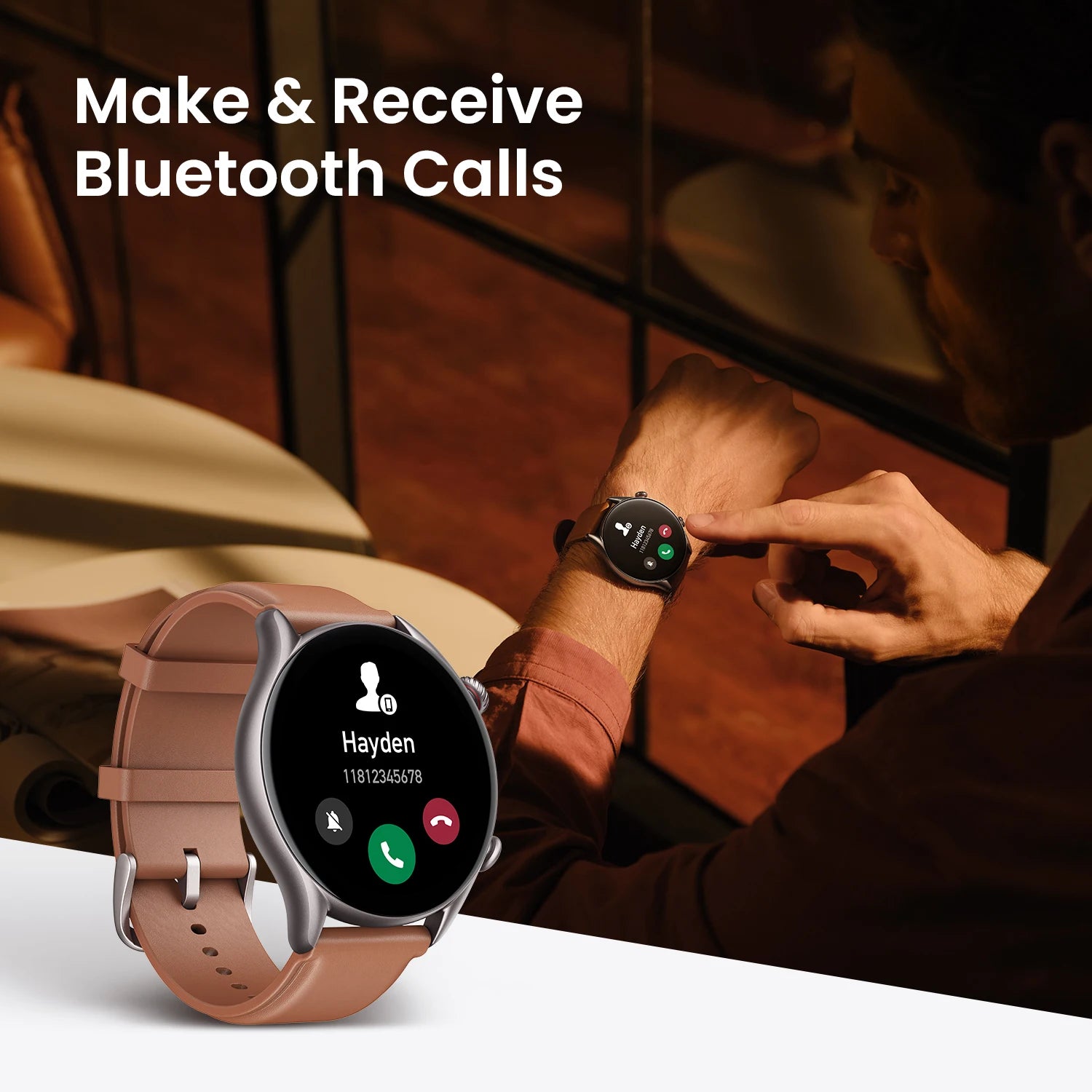 Elegante 46mm Smartwatch mit 150 Sportmodi
