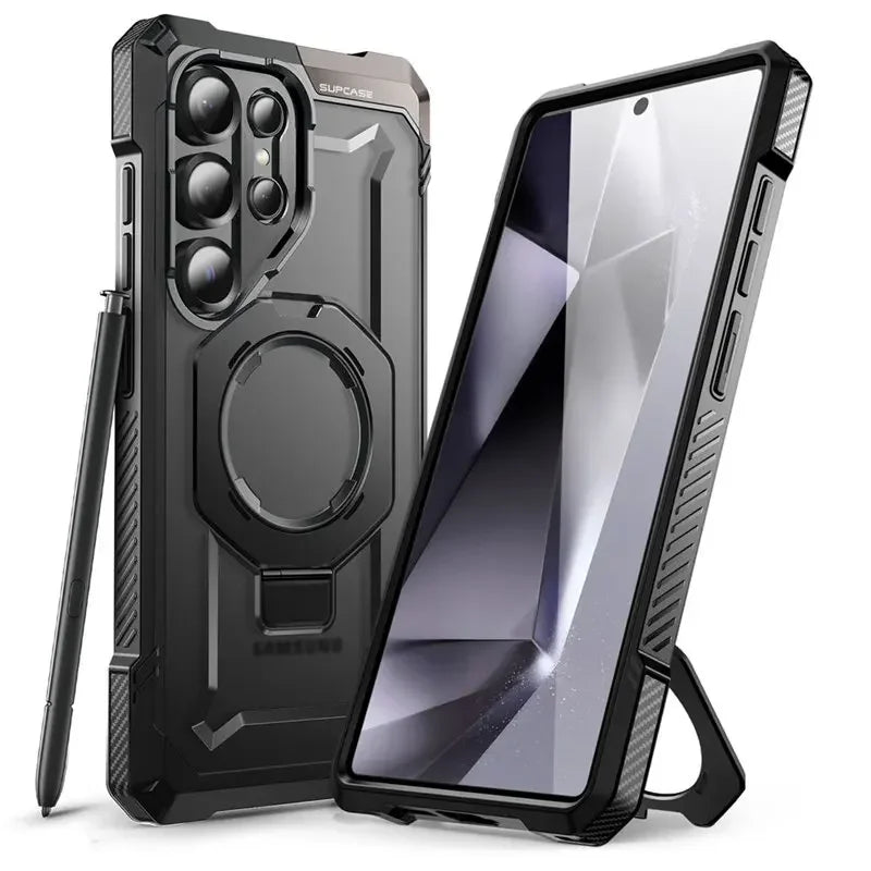 Robust magnetic case with stand for Galaxy S25 Ultra