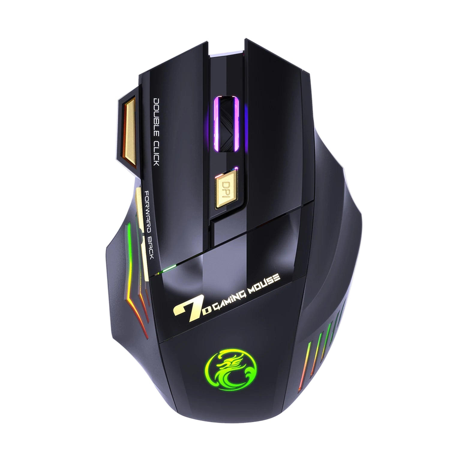 Kabellose Dual-Mode Gaming-Maus mit LED und 3200 DPI