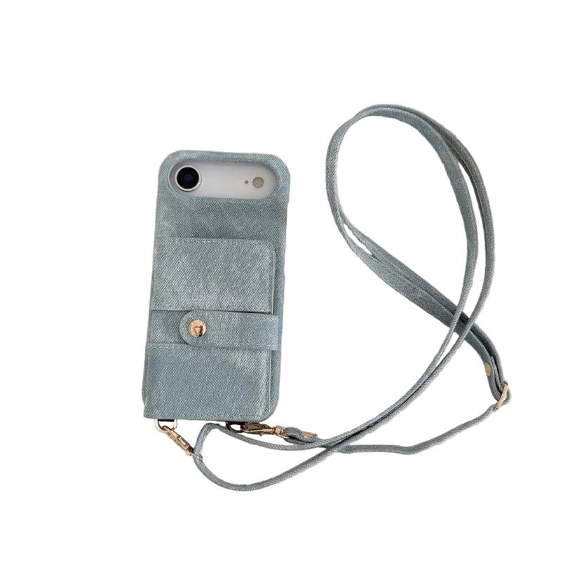 Denim Kartenhülle mit Lanyard für Google Pixel 10