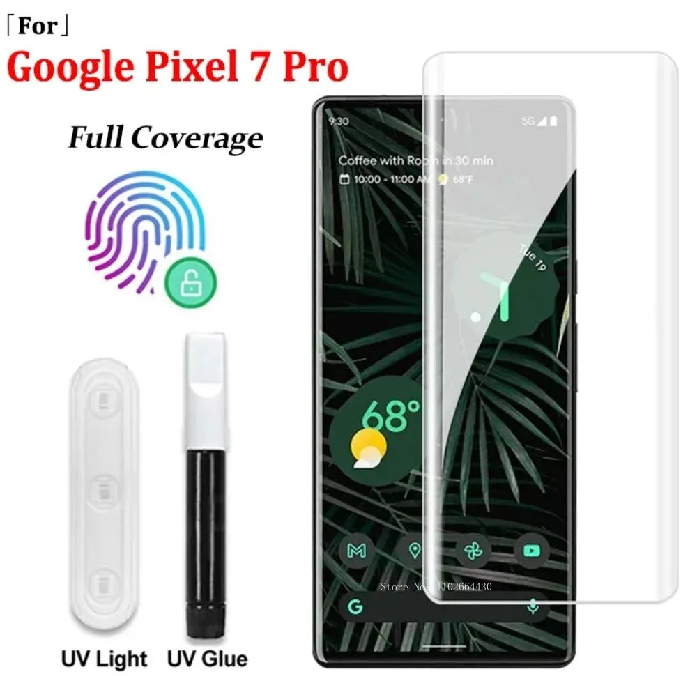 UV glass screen protector for Google Pixel 5–7 Pro
