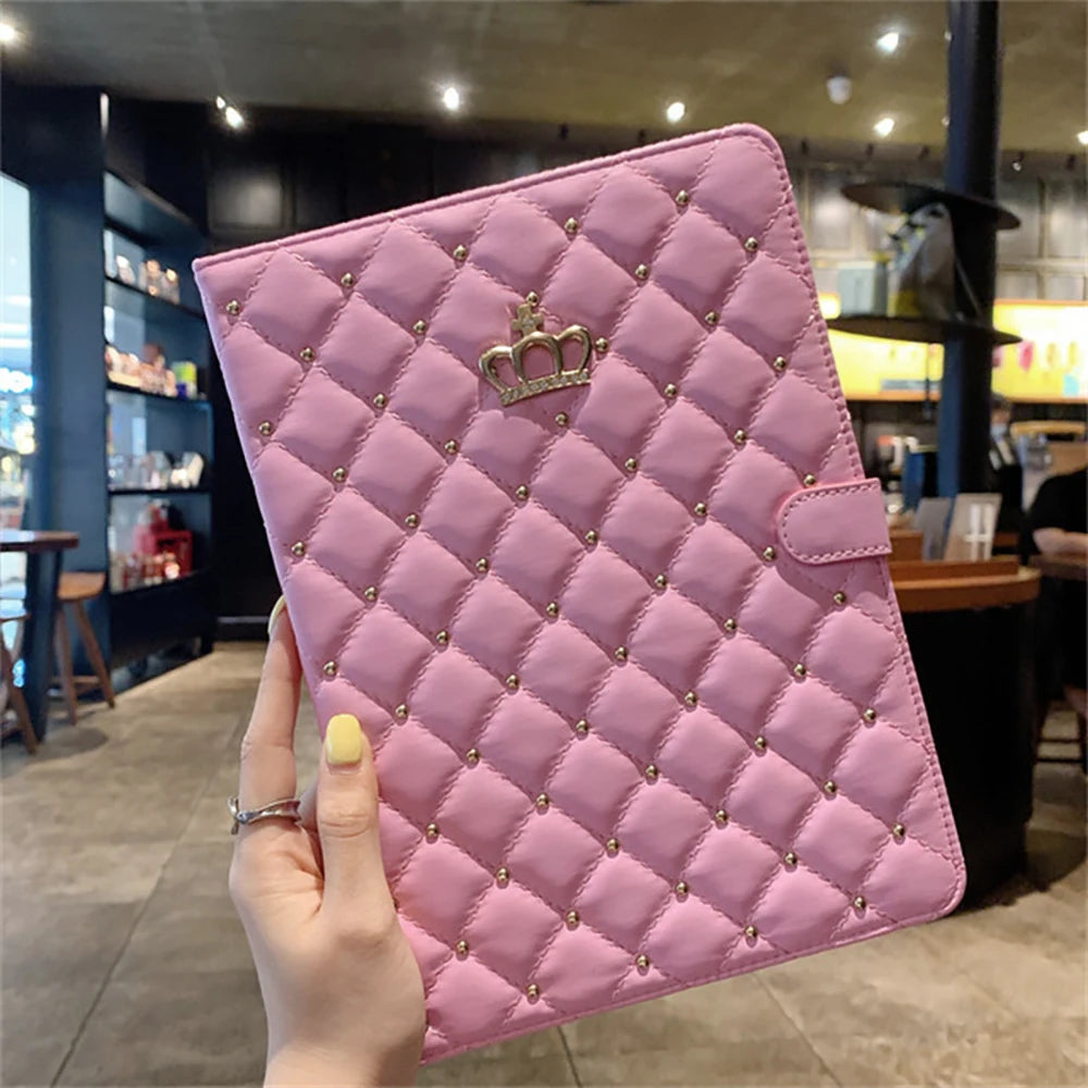 Étui intelligent en cuir d'agneau pour modèles iPad