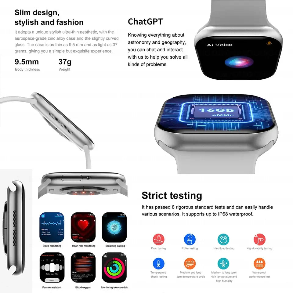 2025 GPS-Smartwatch Damen & Herren mit Herzfrequenz